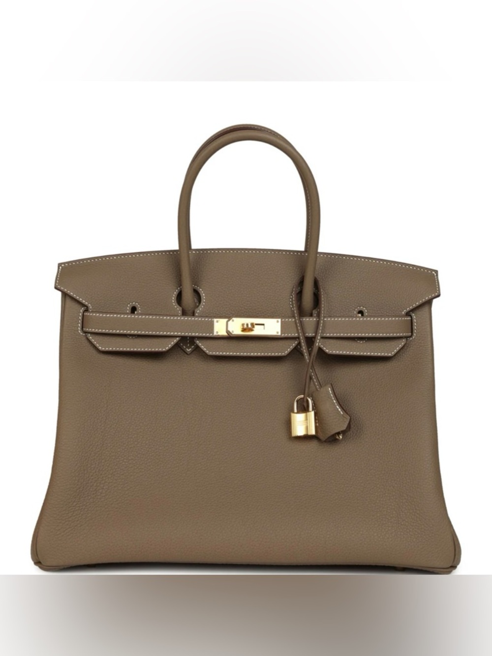 Hermes Birkin Togo Gold Plated 35 Etoupe